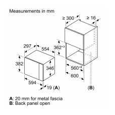 ჩასაშენებელი მიკროტალღური ღუმელი BOSCH BFL524MB2