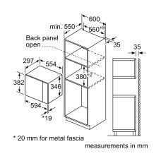 ჩასაშენებელი მიკროტალღური ღუმელი BOSCH BFL524MB2