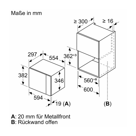 ჩასაშენებელი მიკროტალღური ღუმელი BOSCH BFL524MW0