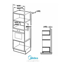microwave oven built in MIDEA MI10250GW