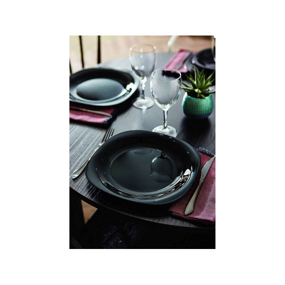 plate LUMINARC H3664/L9816 CARINE NOIR   DESSERT 19