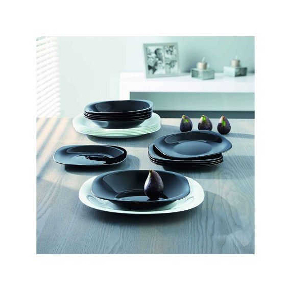 plate LUMINARC H3664/L9816 CARINE NOIR   DESSERT 19