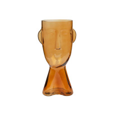 decorate objects MAGAMAX GLASS VASE FACE Д160 Ш150 В315 YELLOW