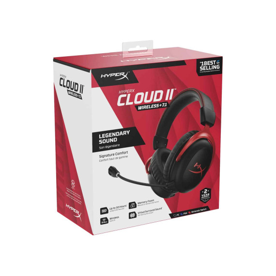 наушник HYPERX CLOUD 2 WIRELESS (BLACK/RED) (4P5K4AA)