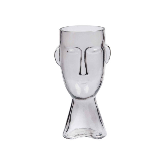 decorate objects MAGAMAX GLASS VASE FACE Д120 Ш110 В235 TRANSPARENT