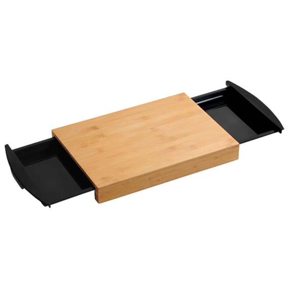 საჭრელი დაფა KESPER 58350 BAMBOO WITH 2TRAYS BLACK