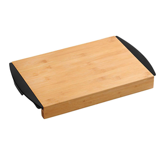 საჭრელი დაფა KESPER 58350 BAMBOO WITH 2TRAYS BLACK