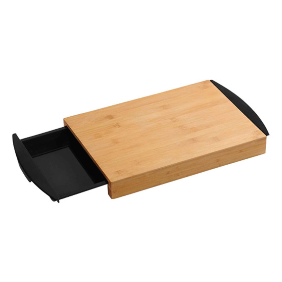 საჭრელი დაფა KESPER 58350 BAMBOO WITH 2TRAYS BLACK
