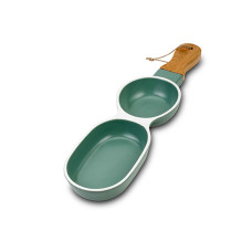 bowl NAVA 10-263-104 TERRESTRIAL EMERALD W/BAMBOO HANDLE 2 SECTION 39CM