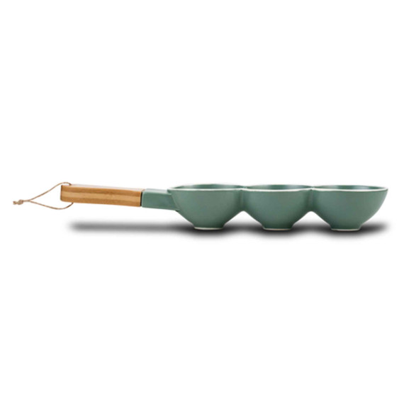 ჯამი NAVA 10-263-123 TERRESTRIAL EMERALD W/BAMBOO HANDLE 3 SECTION 41CM
