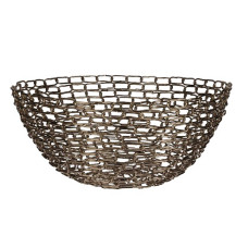 fruit basket KOOPMAN A93000510 METAL GOLD
