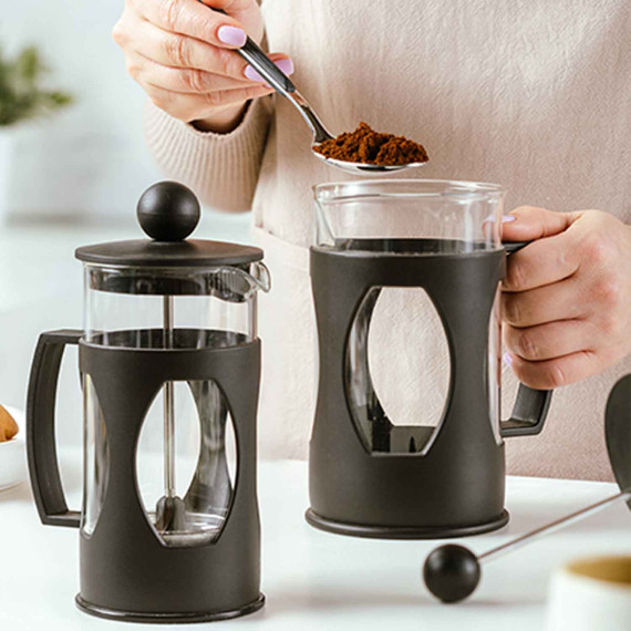 ჩაიდანი/ჩაის დასაყენებელი NAVA 10-109-061 GLASS 600ML BLACK