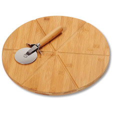 chopping board KESPER 58465 BAMBOO SET 2PC WITH PIZZA CUTTER