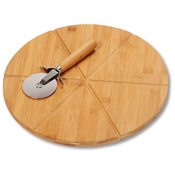 საჭრელი დაფა KESPER 58465 BAMBOO SET 2PC WITH PIZZA CUTTER