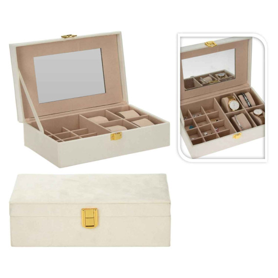 decorate objects KOOPMAN 250X160X70MM JEWELRY BOX WHITE