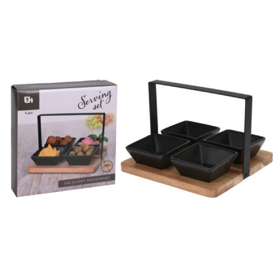 ჯამი KOOPMAN 278000520 SERVING SET STONEWARE 5ASS (202121)