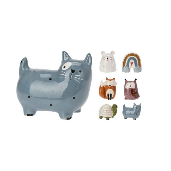 decorate objects KOOPMAN MONEYBANK 6ASS ANIMAL DESIGN