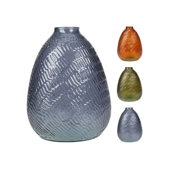 vases KOOPMAN GLASS 160XH220MM 3ASS CLR