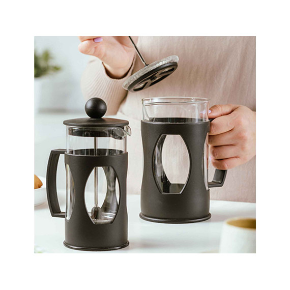 ჩაიდანი/ჩაის დასაყენებელი NAVA 10-109-060 GLASS 350ML BLACK