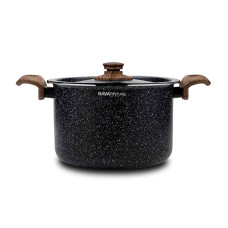 casserols NAVA 10-144-125 STONE NATURE WITH STRAINER LID 22CM