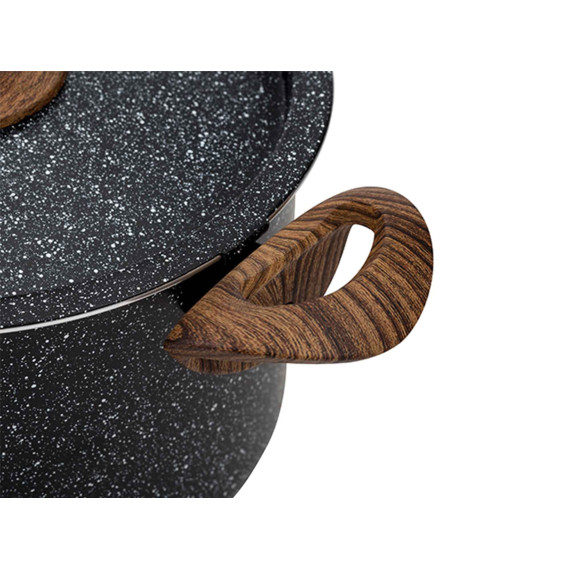 casserols NAVA 10-144-125 STONE NATURE WITH STRAINER LID 22CM