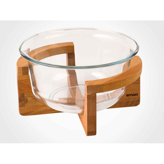 ჯამი LIMON 216659 GLASSES W/WOOD BASE (908114)