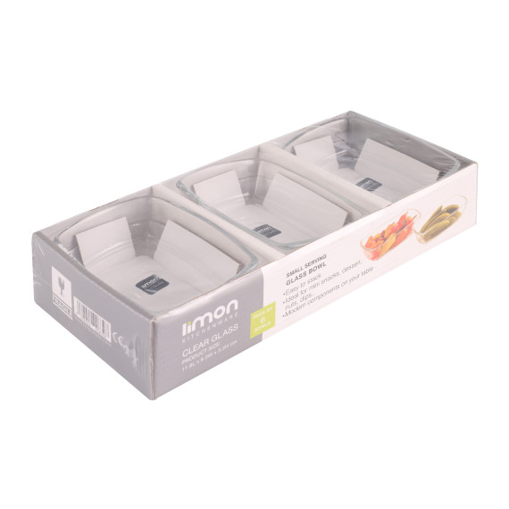 ჯამი LIMON 222500 GLASSES RECTAN.SMALL SET 6PC (908398)