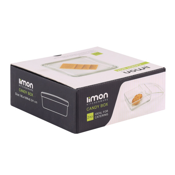 ჯამი LIMON 215400 GLASSES CANDY BOX (906950)