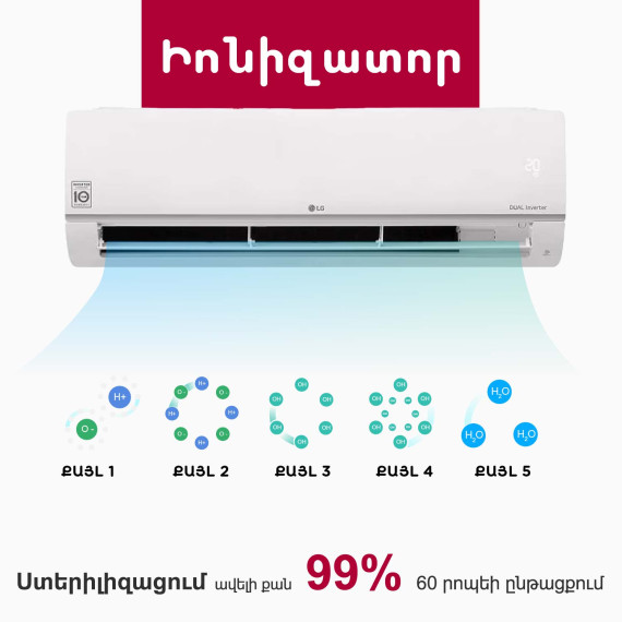 კონდიციონერი LG DUALCOOL I12CFH (T)