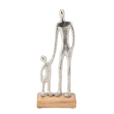 декоративные акссесуары KOOPMAN STATUE MAN AND CHILD 24CM SILVER (131995)