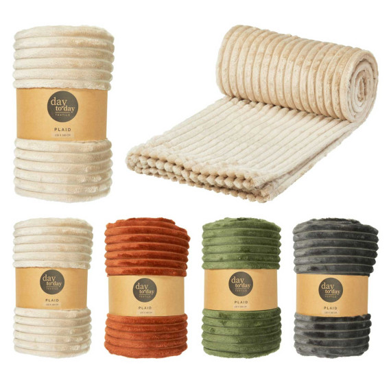 პლედი KOOPMAN 160X130CM FLANNEL 3ASS