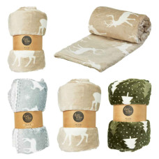 plaid KOOPMAN 200X150CM FLANNEL 3ASS