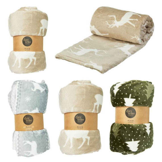 პლედი KOOPMAN 200X150CM FLANNEL 3ASS