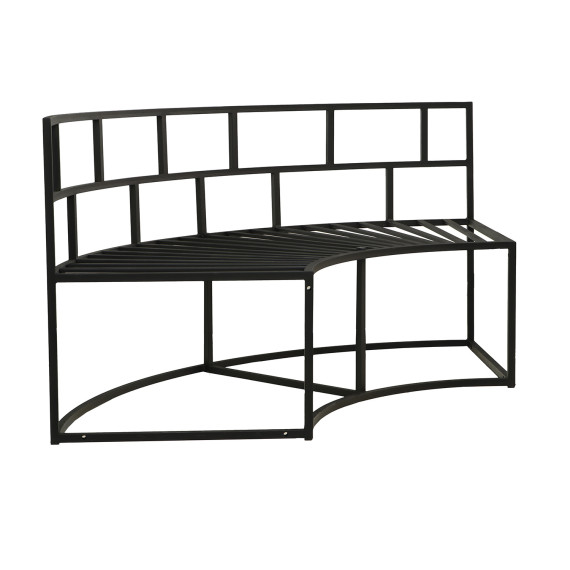 ბაღის გარნიტური HOBEL LAGOON SOFA ROUND METAL BLACK/GREY (1)