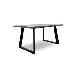 სასადილო მაგიდა MAMADOMA LOFT LUX-160, РАЗДВИЖНОЙ 160(205)X90, СЕРЫЙ СЛАНЕЦ/ЧЕРНЫЙ , 2 (УПАК.)