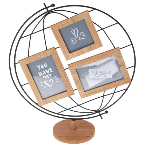 decorate objects KOOPMAN PHOTO FRAME GLOBE 42X45CM (376273)
