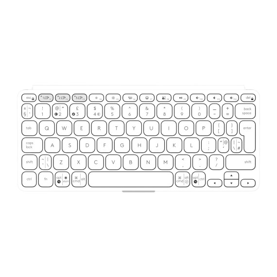 კლავიატურა LOGITECH Keys To Go 2 US/INTL (Pale/Grey)