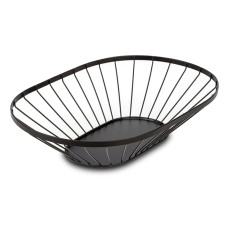 fruit basket NAVA 10-100-032 METAL BLACK OVAL MISTY 40CM