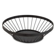 fruit basket NAVA 10-174-050 METAL BLACK ROUND MISTY 28CM