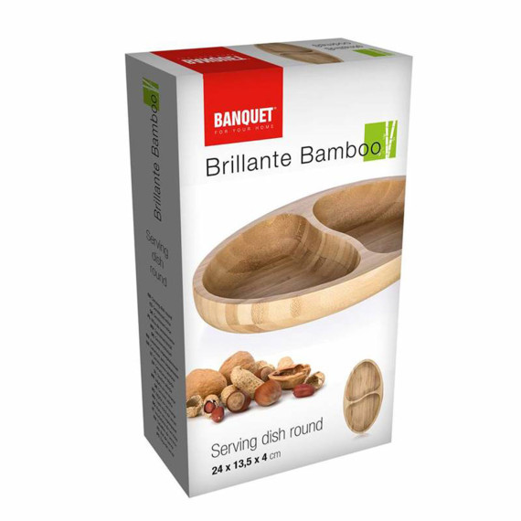 ხილის კალათა BANQUET 27051001 BAMBOO FOR DELICACIES 24CM