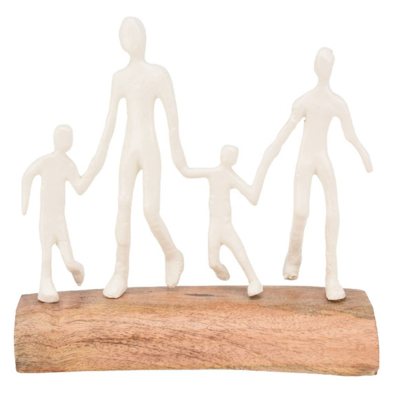 decorate objects KOOPMAN STATUE FAMILY 23CM 2ASS WHITE (132985)