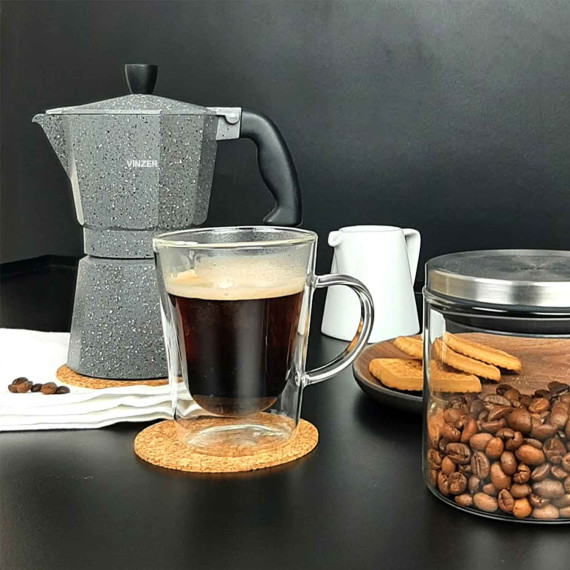 ყავის მადუღარა VINZER 50398 ESPRESSO MOKA GRANILO 6 CUP