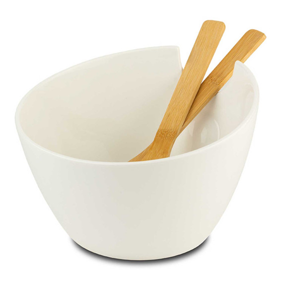 ჯამი NAVA 10-025-004 TERRESTRIAL WHITE W/BAMBOO SPOONS 24CM