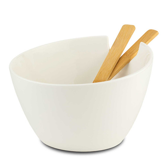 ჯამი NAVA 10-025-004 TERRESTRIAL WHITE W/BAMBOO SPOONS 24CM