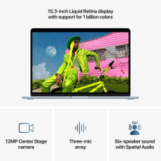ნოუთბუქი APPLE MacBook Air 15 (Apple M5) 24GB 1TB (Sky Blue) (A3448)