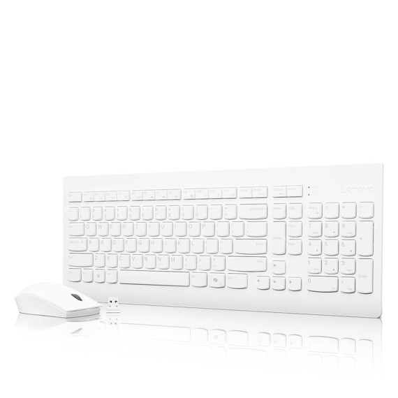 კლავიატურა LENOVO 510 Wireless Keyboard and Mouse Combo RU Layout (White)