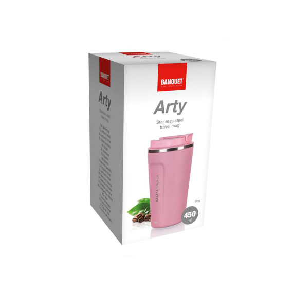 termos BANQUET 48788562 ARTY PINK MUG TRAVEL 450ML