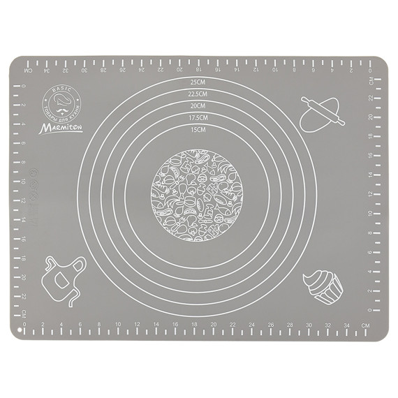 разделочная доска MARMITON 17408 SLICONE GREY 40X30CM