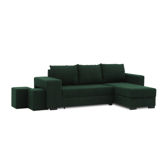 диван HOBEL CORNER SONYA GREEN BONCUK 17/ GREEN BONCHUK 17 R G (5)