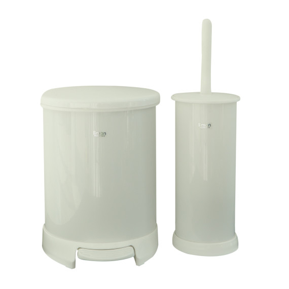 ვედრო LIMON 129808 WITH TOILET BRUSH WHITE (507667)